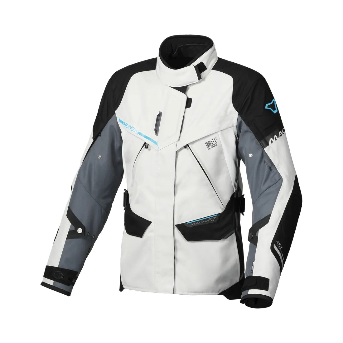 MACNA Mundial mujer Chaqueta aventura turismo Gris Preto azul – 1 – Maximomoto PT