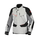 Macna Mundial Hombre Chaqueta Touring Textil 3 Capas Gris Negro Rojo