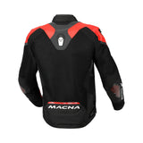 Macna Novic hombre Chaqueta textil moto Negro Rojo Blanco