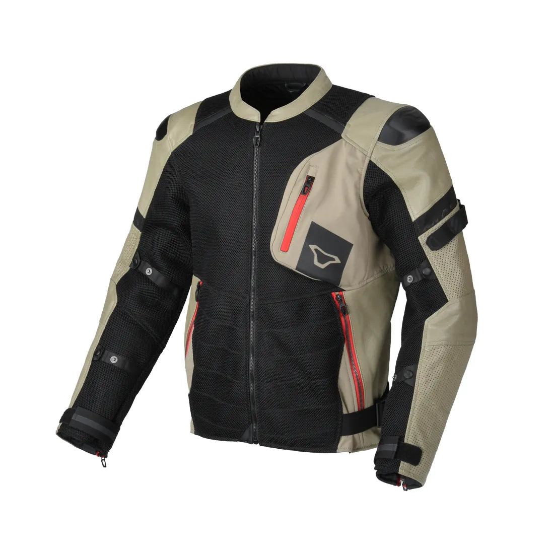 MACNA Olsan hombre Chaqueta cuero textil moto Negro topo – 1 – Maximomoto PT