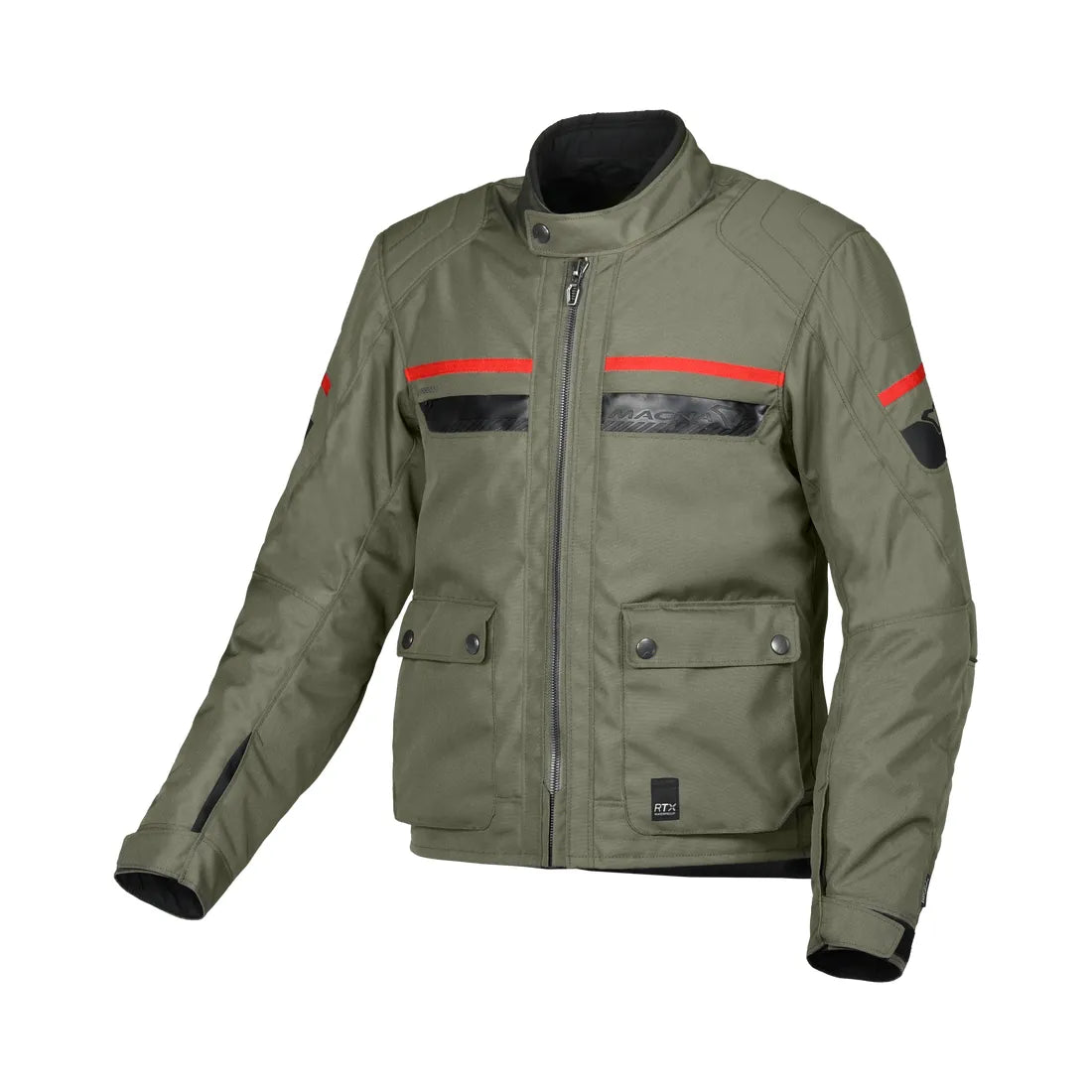 Macna Oryon hombre Chaqueta moto impermeable Verde