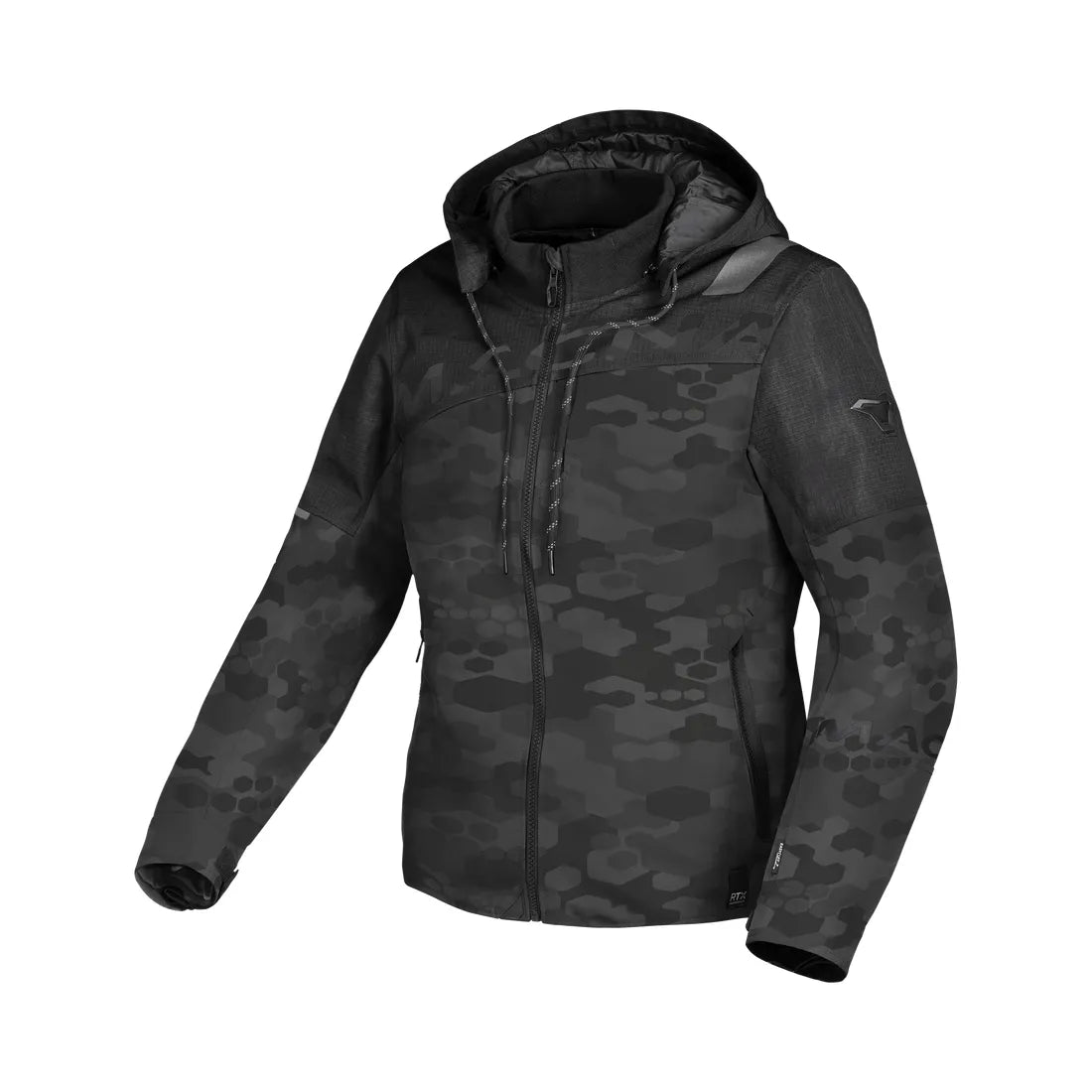 Macna Racoon mujer Chaqueta impermeable informal Negro Gris Camuflaje