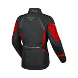 Macna Rancher mujer Chaqueta textil moto Negro Rojo