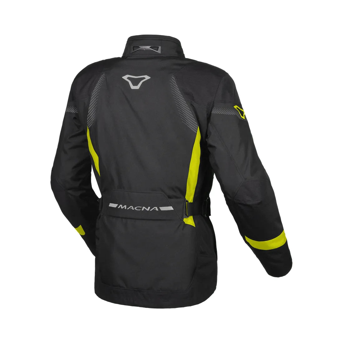 Macna Rancher mujer Chaqueta aventura Negro Amarillo Fluorescente