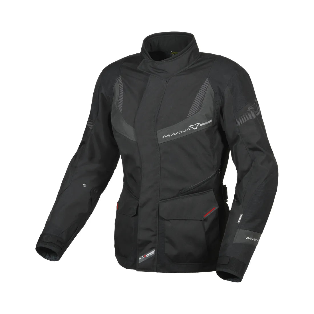 Macna Rancher mujer Chaqueta textil impermeable moto Negro Gris