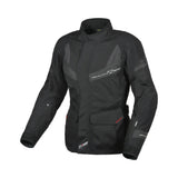 Macna Rancher mujer Chaqueta textil impermeable moto Negro Gris