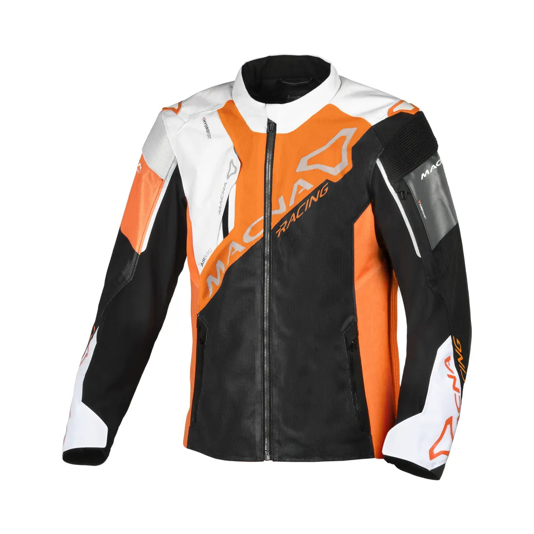 Macna Sigil hombre Chaqueta motociclista textil negro blanco naranja