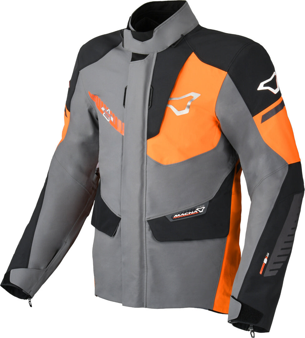 Macna Synchrone Adventure Chaqueta Light Gray Black Blue Orange – 1 – Maximomoto PT