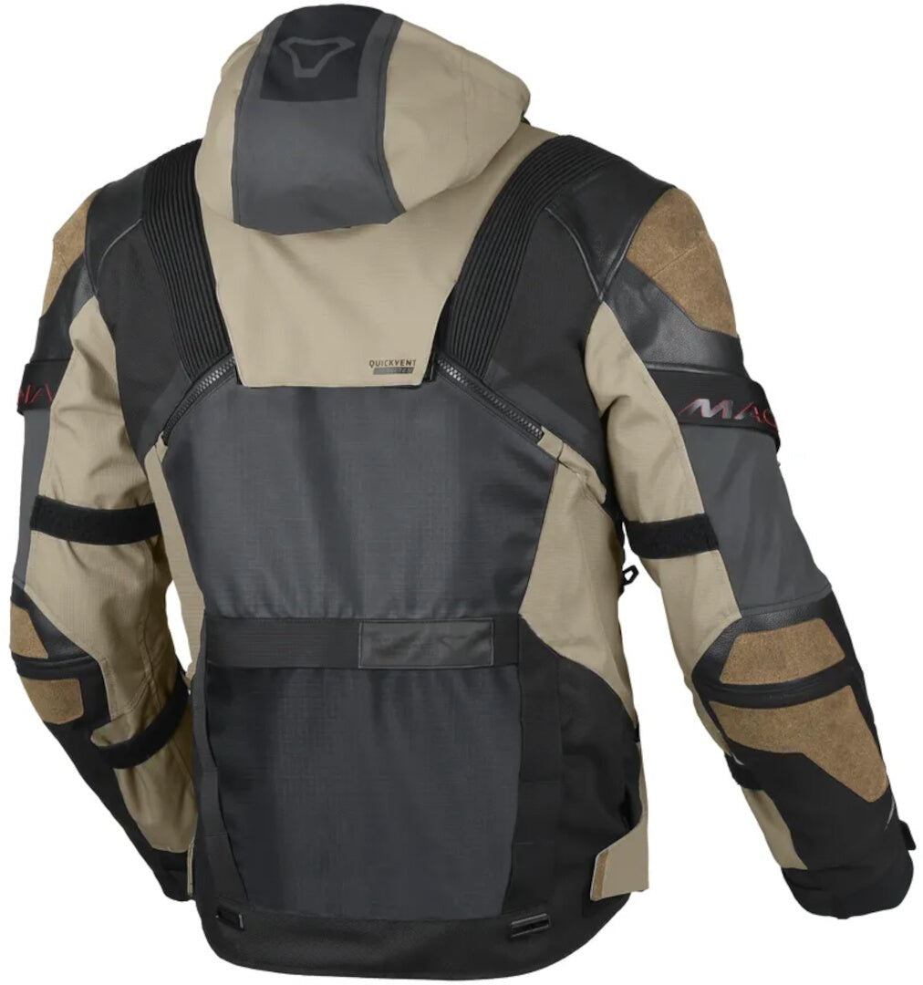 Macna Tryton moto cuero textil Chaqueta oliva negro – 3 – Maximomoto PT
