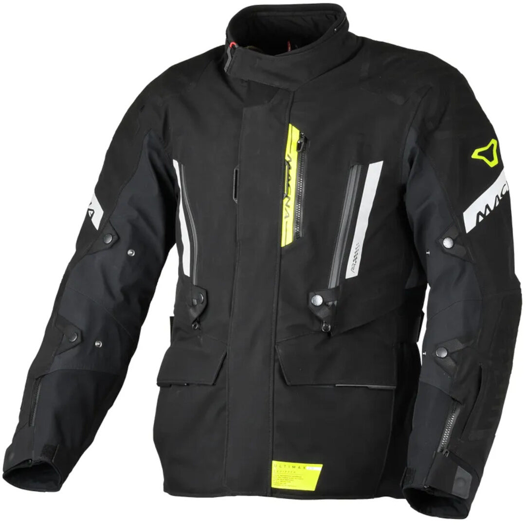 Macna Ultimax waterproof textile jacket Black Yellow Fluo – 1 – Maximomoto PT