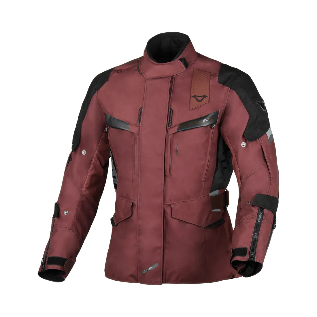 Macna Zastra mujer Chaqueta textil impermeable moto burdeos