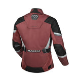 Macna Zastra mujer Chaqueta textil impermeable moto burdeos