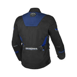 Macna Zastro Hombre Chaqueta Textil Impermeable Moto Negra Azul