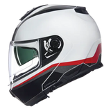 NOLAN N100-6 NCOGNITO 344 Moto Modular Capacete Branco Vermelho Preto