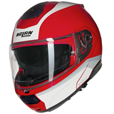 NOLAN N100-6 INCOGNITO 345 Moto Modular Capacete Prata Branca Vermelha