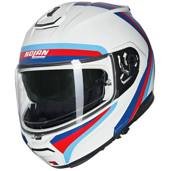 NOLAN N100-6 SSOLUTO 347 Modular Motorcycle Helmet White Blue Red Blue – 3 – Maximomoto PT