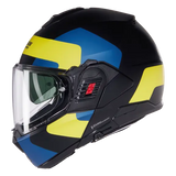 NOLAN N120-1 Omocromo 346 Moto Modular Capacete Preto Azul Gillao