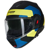 NOLAN N120-1 Omocromo 346 Moto Modular Capacete Preto Azul Gillao