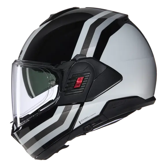 NOLAN N120-1 Lineo 348 Modular Casco Nero Bianco Argento – 3 – Maximomoto PT