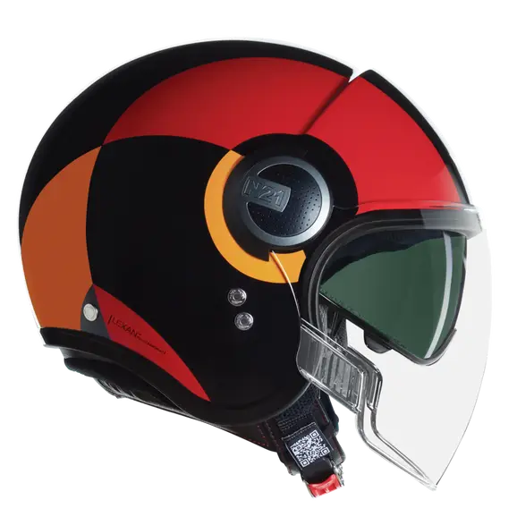NOLAN N21 Visor Bicromo 350 cara abierta Casco Nero Rosso Arancione – 4 – Maximomoto PT