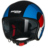 NOLAN N21 06 BICROMO 345 MINI JET CASCO NEGRO AZUL ROJO BLANCO