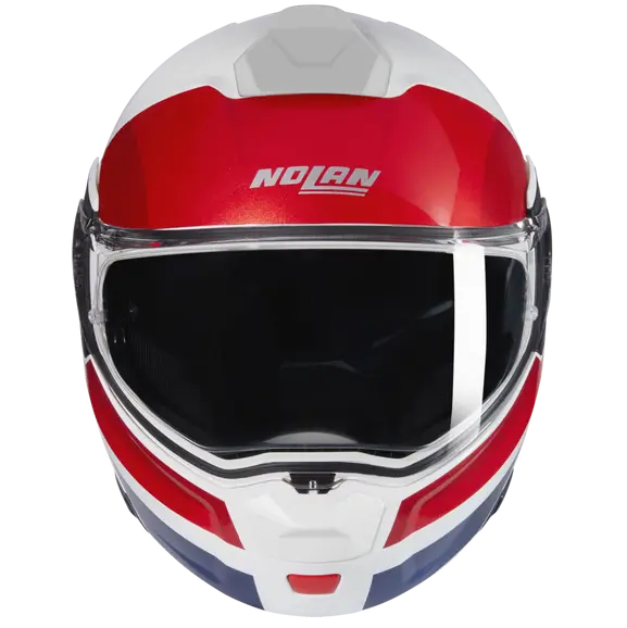 NOLAN N90-3 ROBOTO 345 Modular Hull Bianco Rosso Blue – 2 – Maximomoto PT