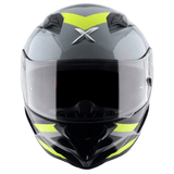 AXOR HUNTER CORNET Moto Integral Capacete Preto Matt Amarelo Fluo