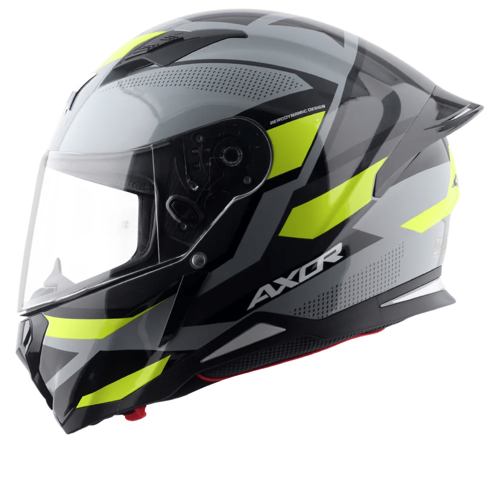 AXOR HUNTER CORNET Moto Integral Capacete Preto Matt Amarelo Fluo – 5 – Maximomoto PT