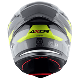 AXOR HUNTER CORNET Moto Integral Capacete Preto Matt Amarelo Fluo