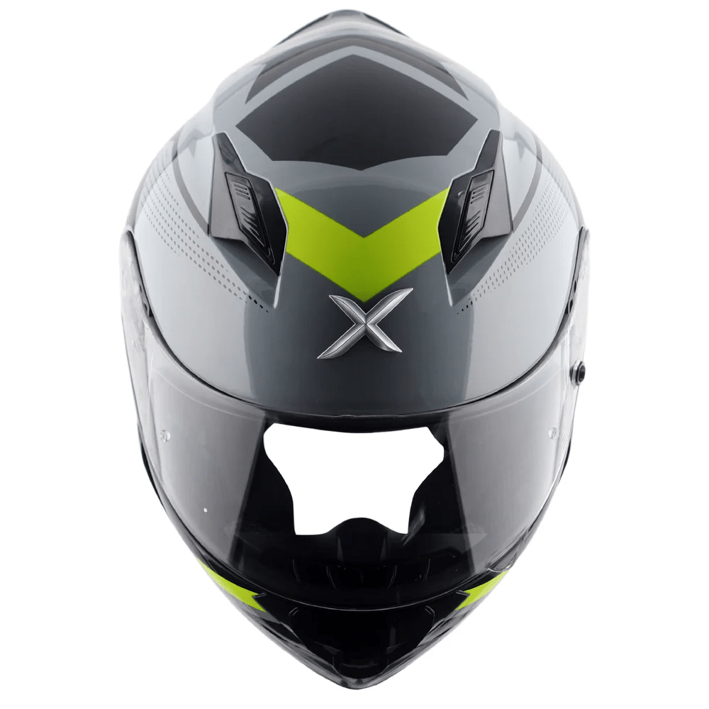 AXOR HUNTER CORNET Moto Integral Capacete Preto Matt Amarelo Fluo – 9 – Maximomoto PT