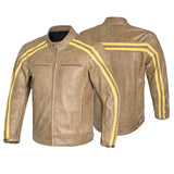 BELA - Jaquetas de Couro Night Hawk Vintage Marrom/Bege