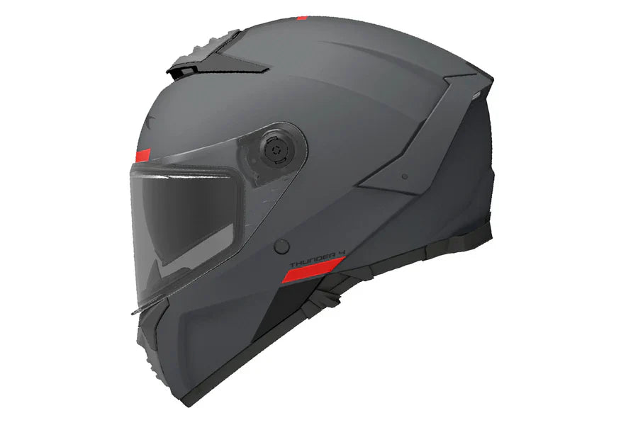 MT Thunder 4 SV Solid A12 Integral Moto Casco Gray Matte – 1 – Maximomoto PT