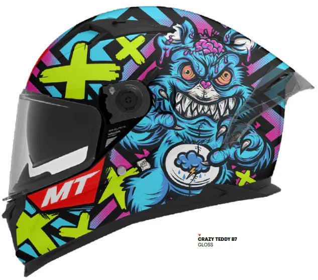 MT Braker SV Crazy Teddy B7 Casco Integral Para Motocicleta Brillante – 1 – Maximomoto PT