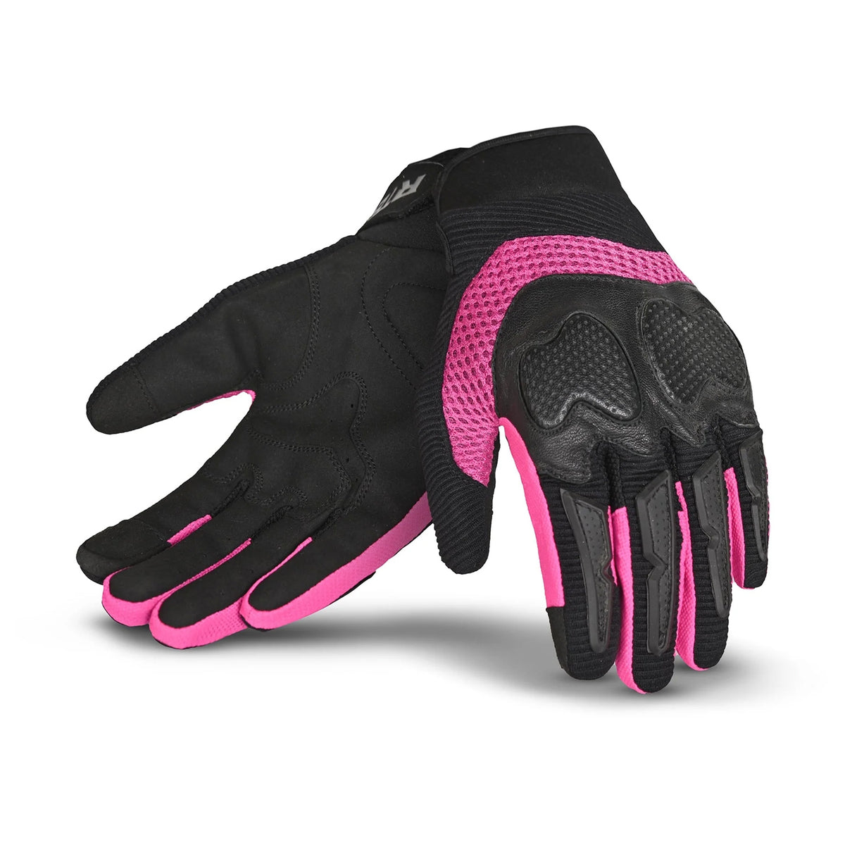 R-TECH CRUISER Motorcycle Ladies Textile Gloves Black Red