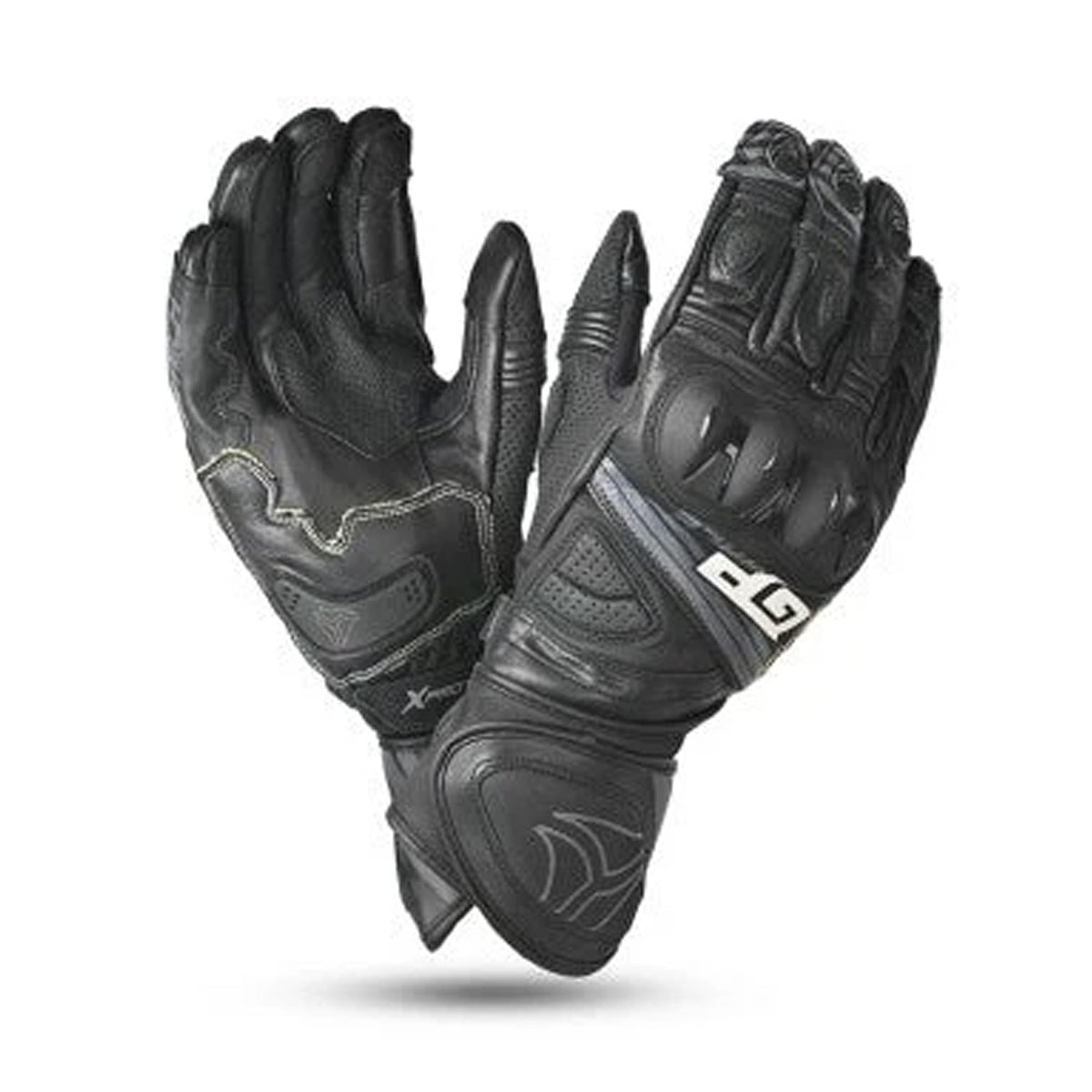 R-TECH GP Motorcycle Leather Gloves Black