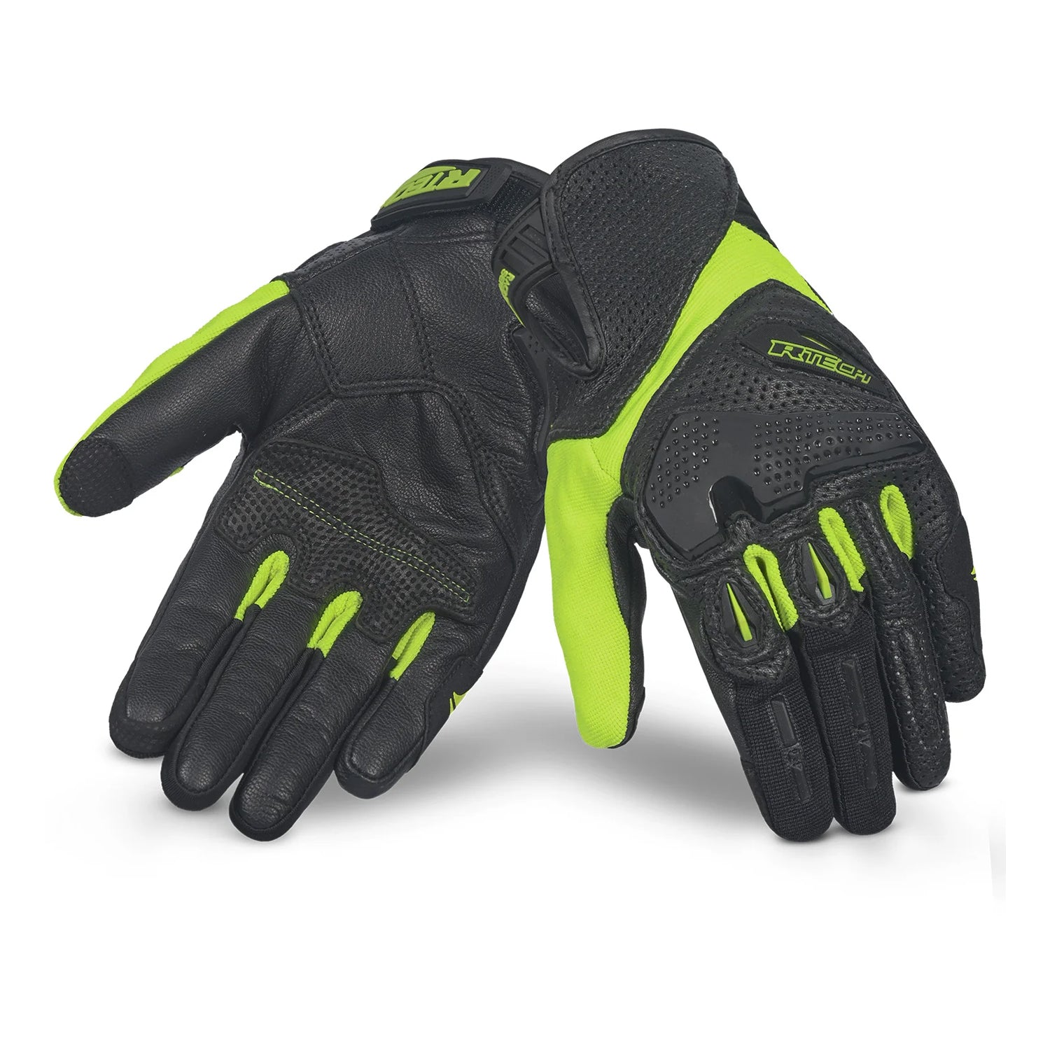 R-TECH KNIGHT RIDER Moto Homem Luvas Preto Fluo Amarelo – 1 – Maximomoto PT