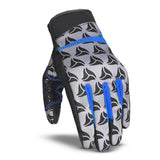 R-TECH LEOPARD Textile Motorcycle Gloves Black Blue