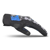 R-TECH LEOPARD Textile Motorcycle Gloves Black Blue
