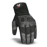 R-TECH PRIMA Black Leather Motorcycle Gloves