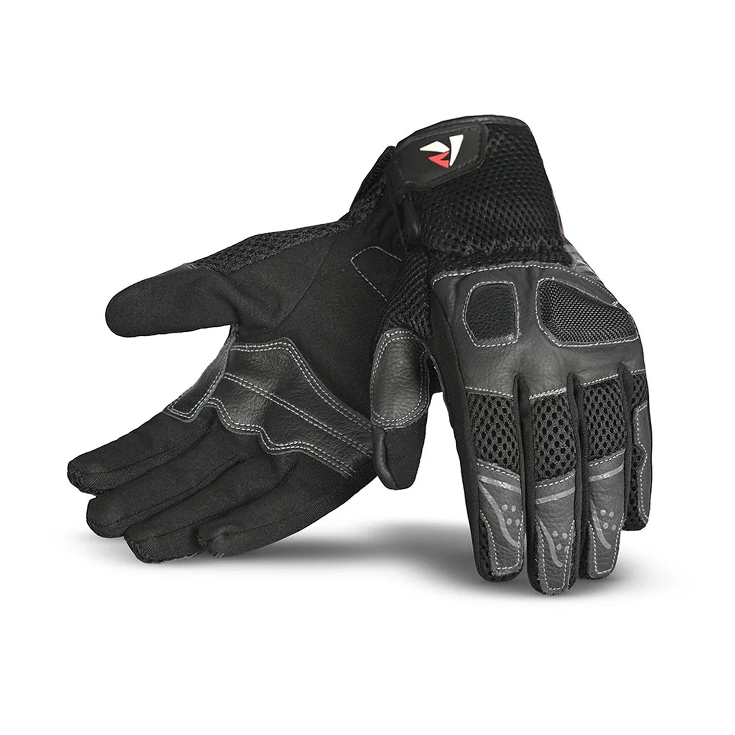 R-TECH PRIMA Black Leather Motorcycle Gloves – 1 – Maximomoto PT