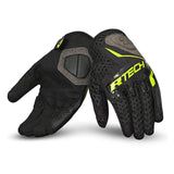 R-TECH RIDE PRO Motorcycle Gloves Black Yellow