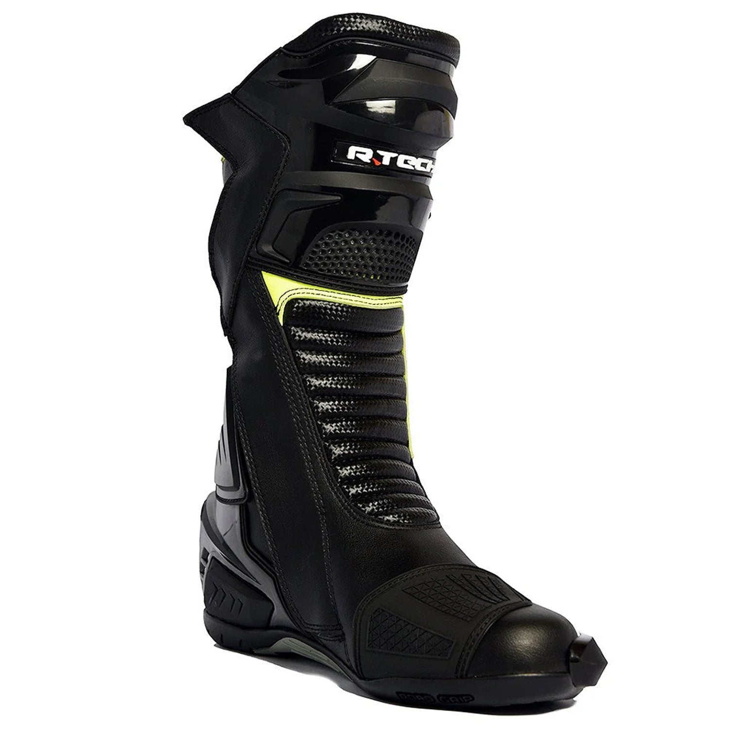 R-TECH ROAD RACER WP Moto Couro Botas Preto Fluorescente Amarelo – 4 – Maximomoto PT