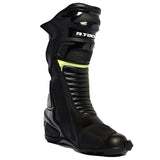 R-TECH ROAD RACER WP Moto Couro Botas Preto Fluorescente Amarelo