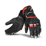 R-TECH ROBO Motorcycle Ladies Leather Gloves Black White Red