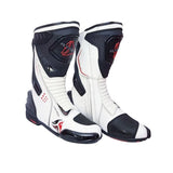 R-TECH TORNADO WP White Leather Motorcycle Boots