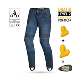 R-TECH VALENCIA Vaquero Denim Jeans Moto Calcas Azul 34L