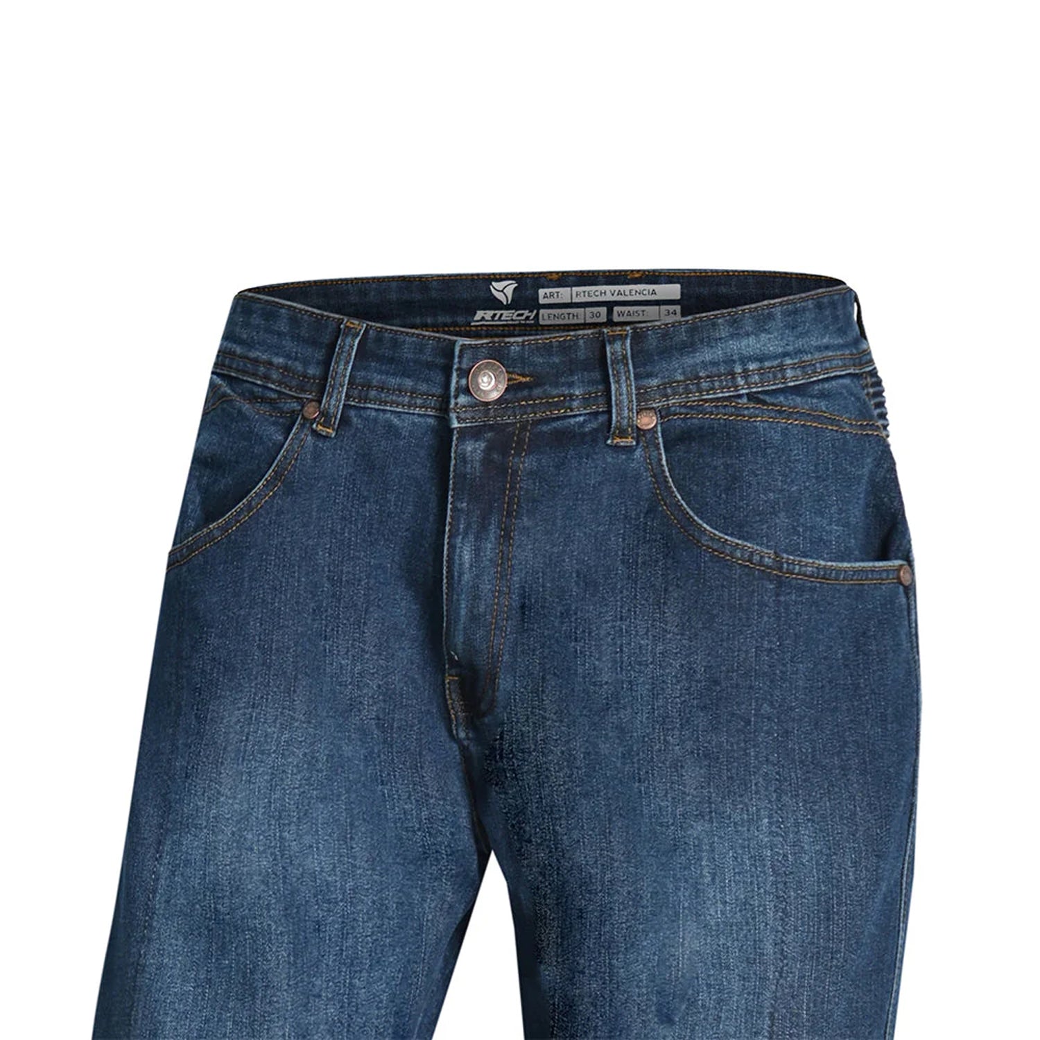 R-TECH VALENCIA Vaquero Denim Jeans Moto Calcas Azul 34L – 9 – Maximomoto PT