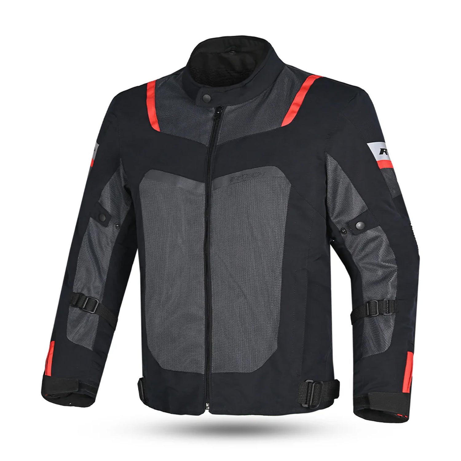 R-TECH SPIRAL MESH Casacos De Moto Textil Cinza Preto Vermelho – 1 – Maximomoto PT