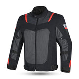 R-TECH SPIRAL MESH Casacos De Moto Textil Cinza Preto Vermelho