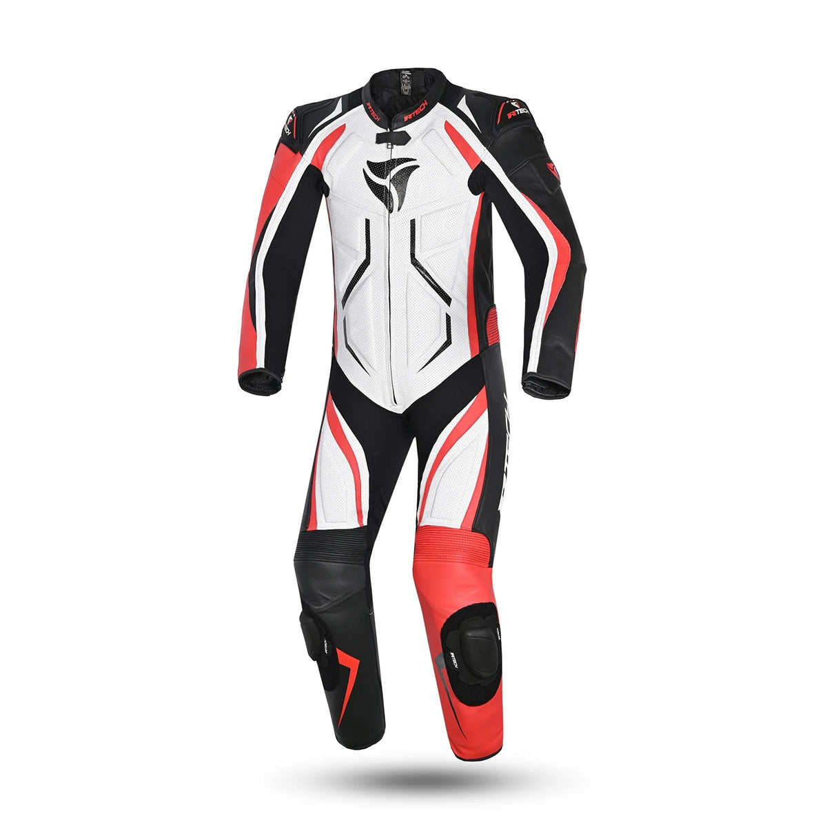 R-TECH MONO 1 PC DEFENDER GP Motorcycle Suits White Black Red